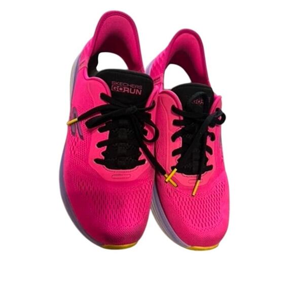 PINK Raspberry Sketchers Go RunMax cushion Elite 2.0 Slip on running shoes sz 10 - Picture 5 of 8